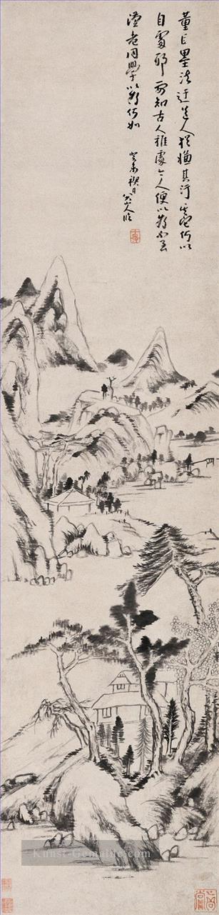Landschaft dong Yuan und Juran Stil alte China Tinte Ölgemälde